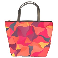 Red Orange Yellow Pink Art Bucket Bags by yoursparklingshop