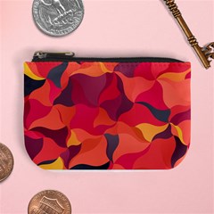 Red Orange Yellow Pink Art Mini Coin Purses by yoursparklingshop