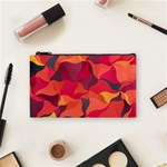 Red Orange Yellow Pink Art Cosmetic Bag (Small)  Front