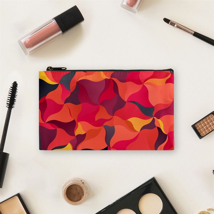 Red Orange Yellow Pink Art Cosmetic Bag (Small) 