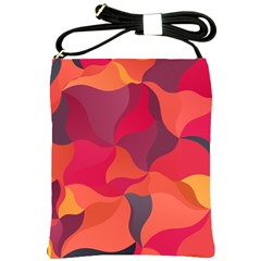 Red Orange Yellow Pink Art Shoulder Sling Bags by yoursparklingshop