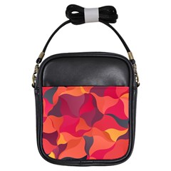 Red Orange Yellow Pink Art Girls Sling Bags by yoursparklingshop