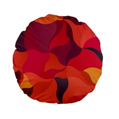 Red Orange Yellow Pink Art Standard 15  Premium Round Cushions by yoursparklingshop