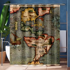 Vintage Map Shower Curtain 60  X 72  (medium)  by ArtworkByPatrick