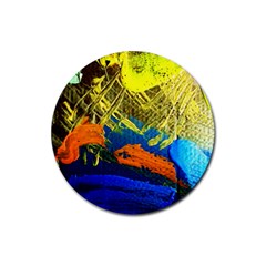 I Wonder 2 Rubber Round Coaster (4 Pack)  by bestdesignintheworld