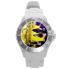 I Wonder 4 Round Plastic Sport Watch (l) by bestdesignintheworld