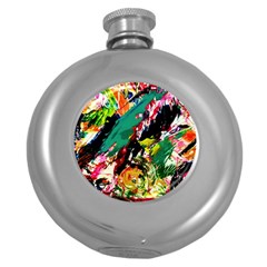 Tulips First Sprouts 2 Round Hip Flask (5 Oz) by bestdesignintheworld