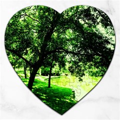 Lake Park 17 Jigsaw Puzzle (heart) by bestdesignintheworld