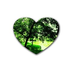 Lake Park 17 Rubber Coaster (heart)  by bestdesignintheworld