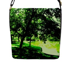 Lake Park 17 Flap Messenger Bag (l)  by bestdesignintheworld