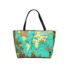 Vintage Map-1 Shoulder Handbags by ArtworkByPatrick