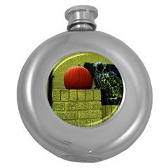 Pumpkins 10 Round Hip Flask (5 Oz) by bestdesignintheworld