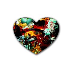 Grand Canyon Sunset Rubber Coaster (heart)  by bestdesignintheworld