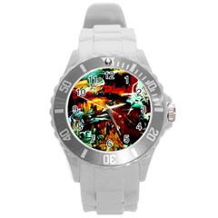 Grand Canyon Sunset Round Plastic Sport Watch (l) by bestdesignintheworld