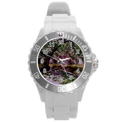 Old Tree 6 Round Plastic Sport Watch (l) by bestdesignintheworld