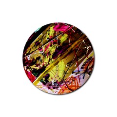 Absurd Theater In And Out 12 Rubber Coaster (round)  by bestdesignintheworld