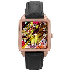 Absurd Theater In And Out 12 Rose Gold Leather Watch  by bestdesignintheworld