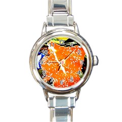 Smashed Butterfly 6 Round Italian Charm Watch by bestdesignintheworld