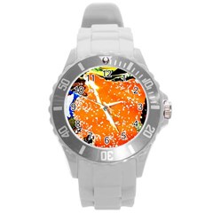 Smashed Butterfly 6 Round Plastic Sport Watch (l) by bestdesignintheworld