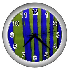 Stripes 4 Wall Clocks (silver)  by bestdesignintheworld