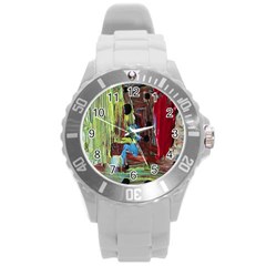 Point Of View 9 Round Plastic Sport Watch (l) by bestdesignintheworld