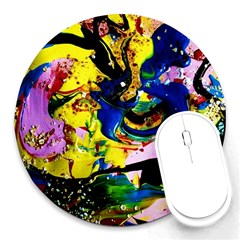 Yellow Roses 2 Round Mousepads by bestdesignintheworld