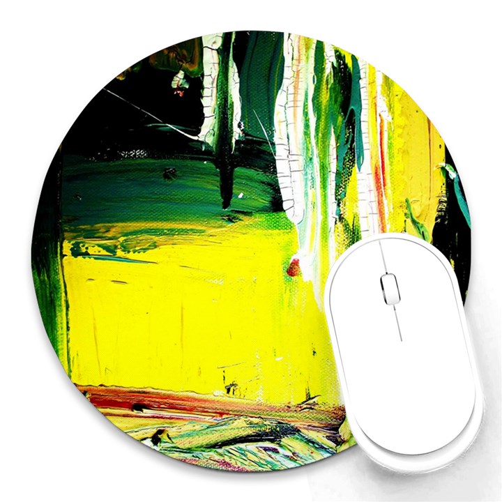 Poppies In An Abandoned Yard 10 Round Mousepads