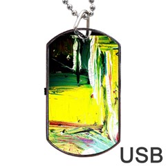 Poppies In An Abandoned Yard 10 Dog Tag Usb Flash (one Side) by bestdesignintheworld