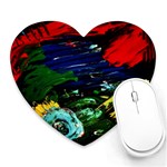 Tumble Weed And Blue Rose Heart Mousepads Front