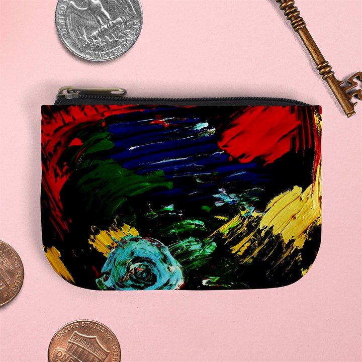 Tumble Weed And Blue Rose Mini Coin Purses