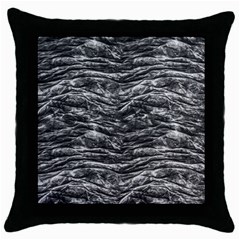 Dark Skin Texture Pattern Throw Pillow Case (black) by dflcprints