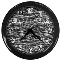 Dark Skin Texture Pattern Wall Clocks (black) by dflcprints