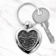 Dark Skin Texture Pattern Key Chains (heart)  by dflcprints