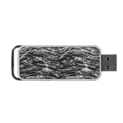 Dark Skin Texture Pattern Portable Usb Flash (one Side) by dflcprints