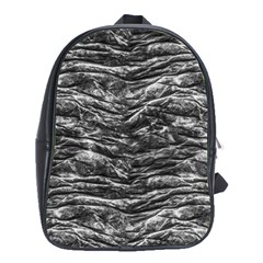 Dark Skin Texture Pattern School Bag (xl) by dflcprints