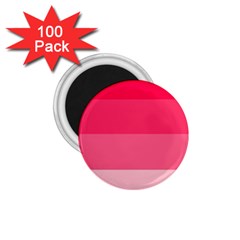 Pink Scarlet Gradient Stripes Pattern 1 75  Magnets (100 Pack)  by yoursparklingshop