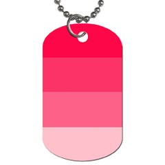 Pink Scarlet Gradient Stripes Pattern Dog Tag (one Side) by yoursparklingshop