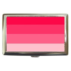 Pink Scarlet Gradient Stripes Pattern Cigarette Money Cases by yoursparklingshop