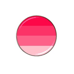 Pink Scarlet Gradient Stripes Pattern Hat Clip Ball Marker by yoursparklingshop