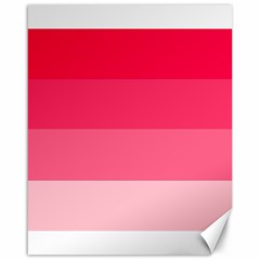 Pink Scarlet Gradient Stripes Pattern Canvas 16  X 20   by yoursparklingshop