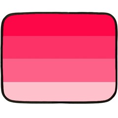 Pink Scarlet Gradient Stripes Pattern Fleece Blanket (mini) by yoursparklingshop