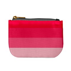 Pink Scarlet Gradient Stripes Pattern Mini Coin Purses by yoursparklingshop