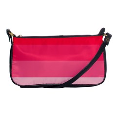 Pink Scarlet Gradient Stripes Pattern Shoulder Clutch Bags by yoursparklingshop