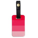 Pink Scarlet Gradient Stripes Pattern Luggage Tags (One Side)  Front