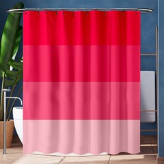 Pink Scarlet Gradient Stripes Pattern Shower Curtain 60  X 72  (medium)  by yoursparklingshop