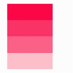 Pink Scarlet Gradient Stripes Pattern Small Garden Flag (two Sides) by yoursparklingshop