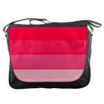 Pink Scarlet Gradient Stripes Pattern Messenger Bags Front