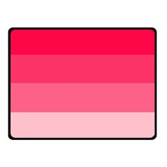 Pink Scarlet Gradient Stripes Pattern Double Sided Fleece Blanket (small)  by yoursparklingshop