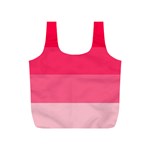 Pink Scarlet Gradient Stripes Pattern Full Print Recycle Bags (S)  Back