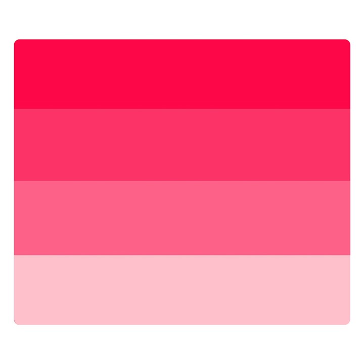 Pink Scarlet Gradient Stripes Pattern Double Sided Flano Blanket (Small) 